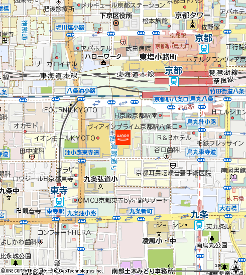KOHYO京都店付近の地図